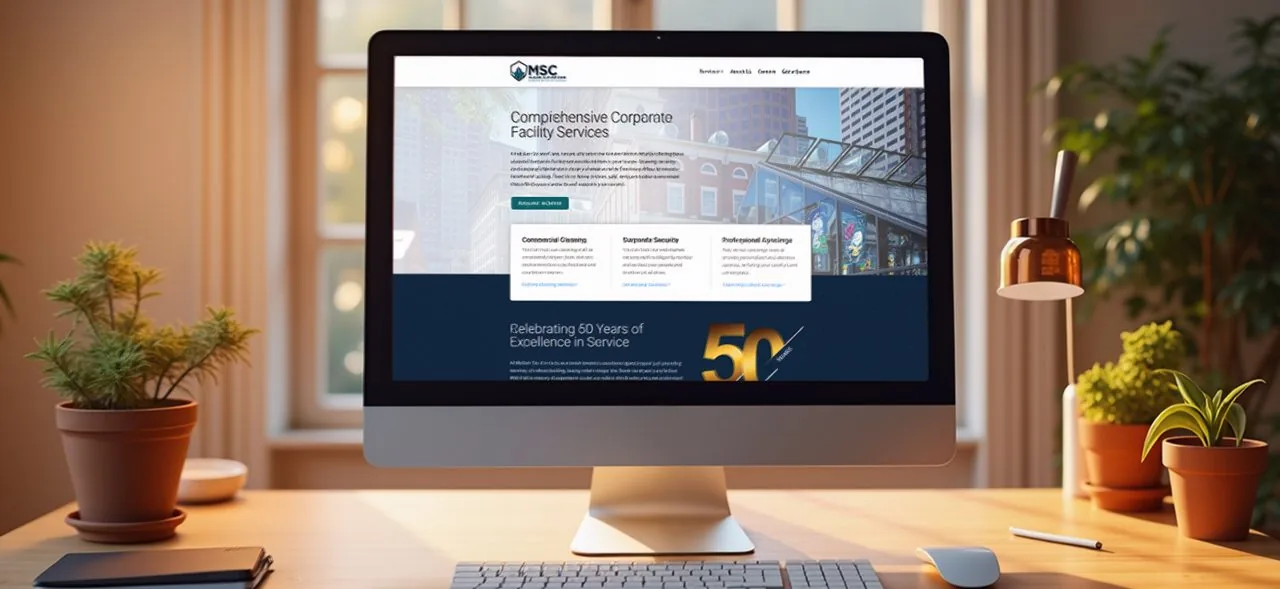 McGarr Service Corp website on a desktop monitor