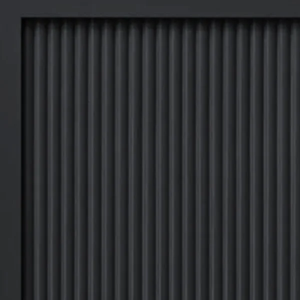 Black fluted cabinet door sample
